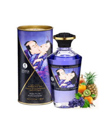 Huile chauffante fruits exotiques comestible 100ml 